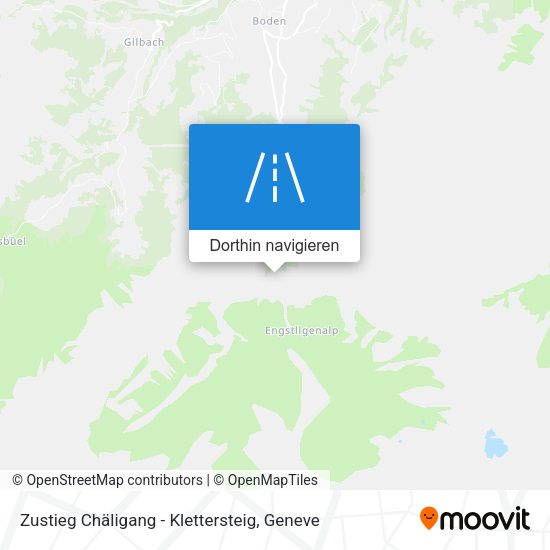 Zustieg Chäligang - Klettersteig Karte