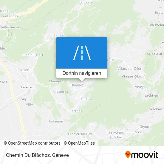 Chemin Du Blâchoz Karte