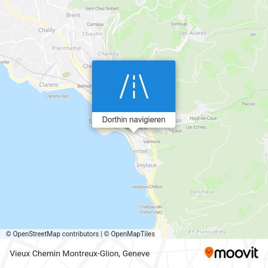 Vieux Chemin Montreux-Glion Karte