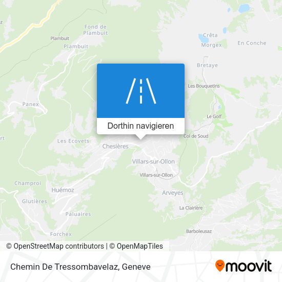 Chemin De Tressombavelaz Karte
