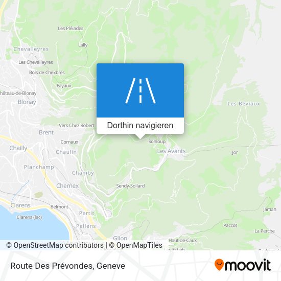 Route Des Prévondes Karte