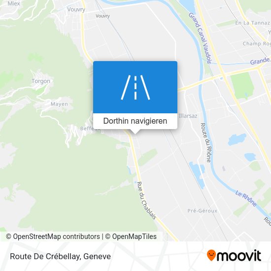 Route De Crébellay Karte
