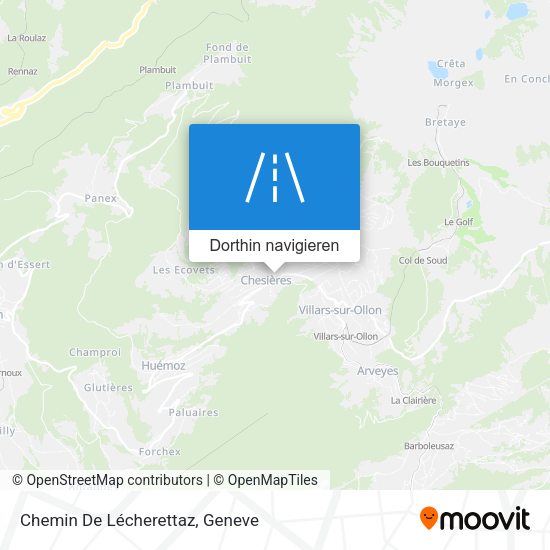 Chemin De Lécherettaz Karte