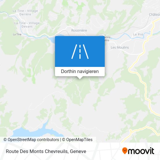 Route Des Monts Chevreuils Karte