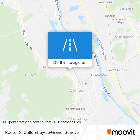 Route De Collombey-Le-Grand Karte