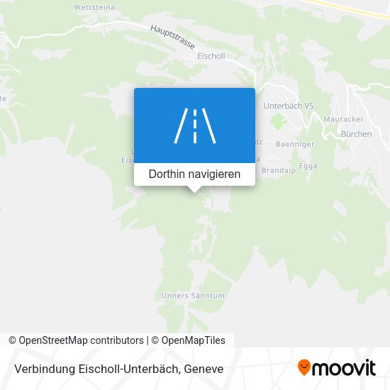Verbindung Eischoll-Unterbäch Karte