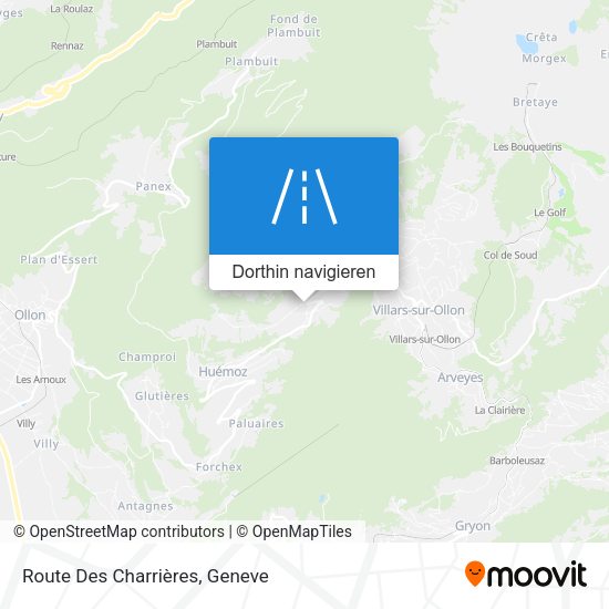 Route Des Charrières Karte