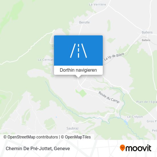 Chemin De Pré-Jottet Karte