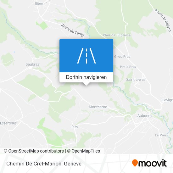 Chemin De Crêt-Marion Karte