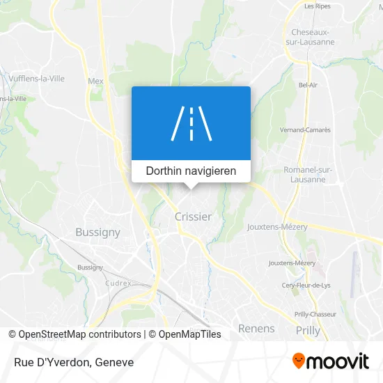 Rue D'Yverdon Karte