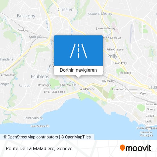 Route De La Maladière Karte