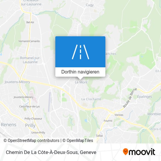 Chemin De La Côte-À-Deux-Sous Karte