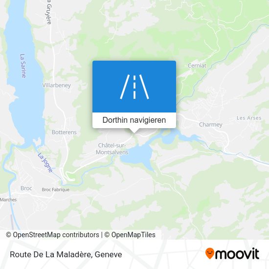 Route De La Maladère Karte