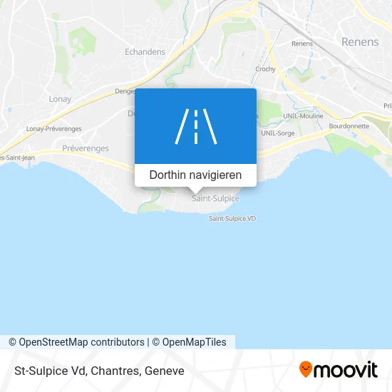St-Sulpice Vd, Chantres Karte