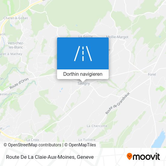 Route De La Claie-Aux-Moines Karte