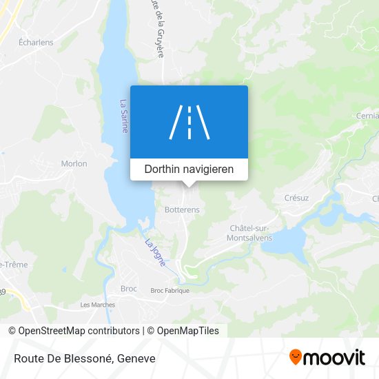 Route De Blessoné Karte