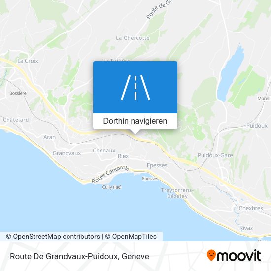 Route De Grandvaux-Puidoux Karte