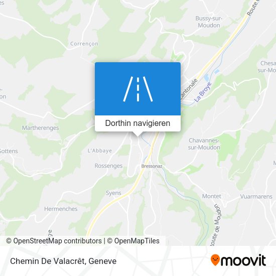 Chemin De Valacrêt Karte