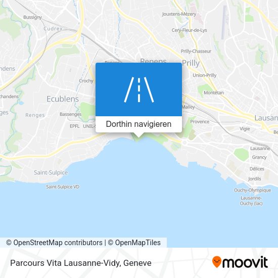 Parcours Vita Lausanne-Vidy Karte