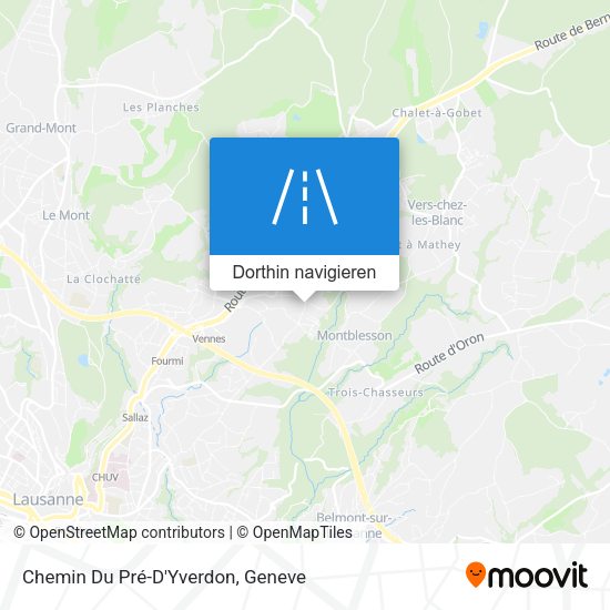 Chemin Du Pré-D'Yverdon Karte