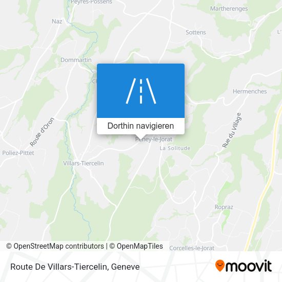 Route De Villars-Tiercelin Karte