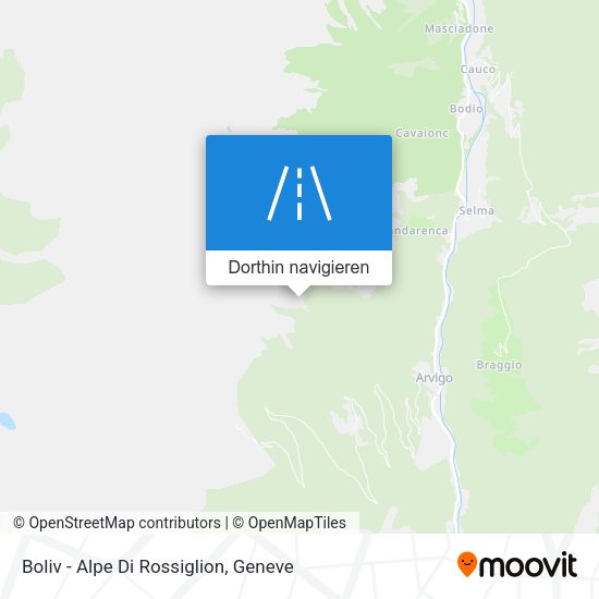 Boliv - Alpe Di Rossiglion Karte