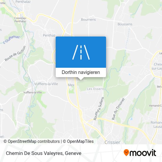 Chemin De Sous Valeyres Karte