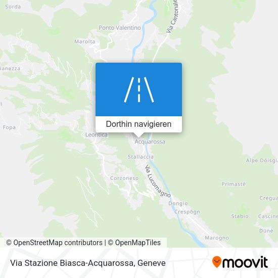 Via Stazione Biasca-Acquarossa Karte