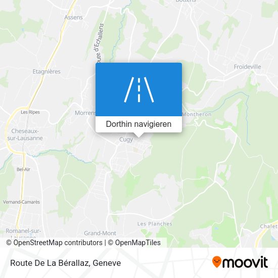 Route De La Bérallaz Karte