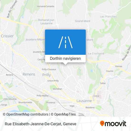 Rue Elisabeth-Jeanne-De-Cerjat Karte