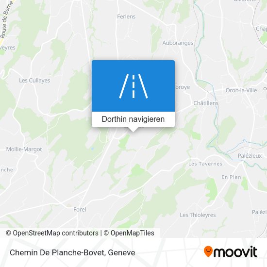 Chemin De Planche-Bovet Karte