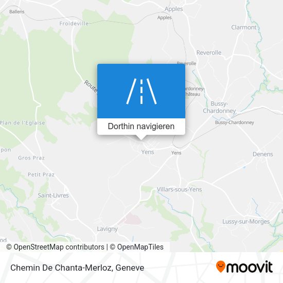 Chemin De Chanta-Merloz Karte