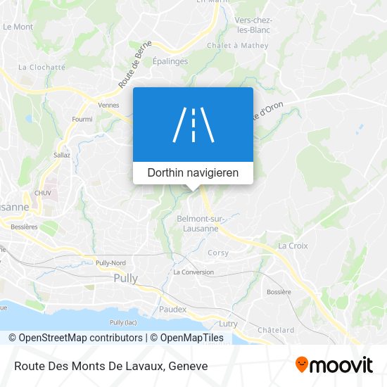 Route Des Monts De Lavaux Karte