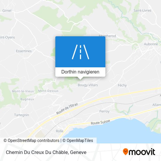 Chemin Du Creux Du Châble Karte