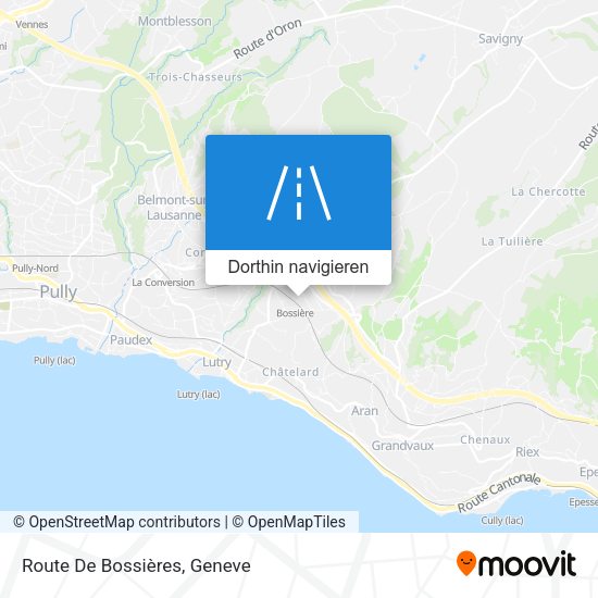 Route De Bossières Karte