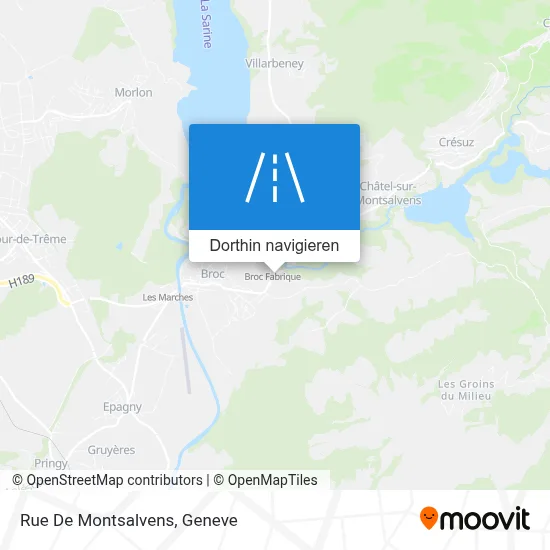 Rue De Montsalvens Karte