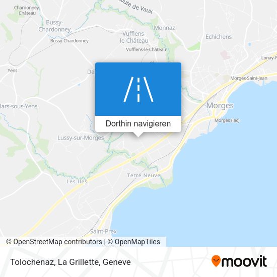 Tolochenaz, La Grillette Karte