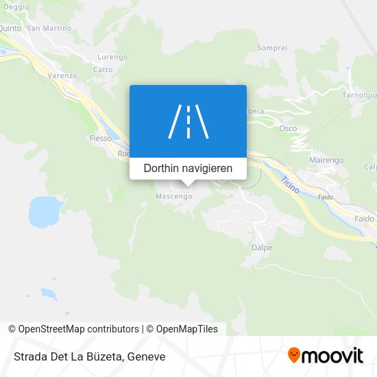 Strada Det La Büzeta Karte