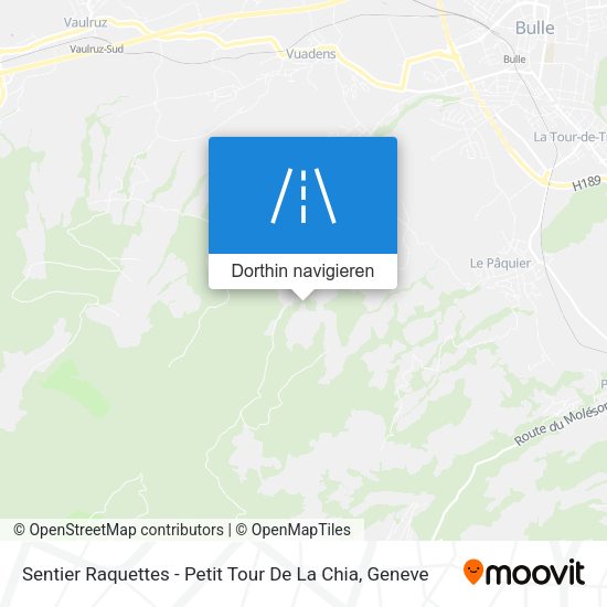 Sentier Raquettes - Petit Tour De La Chia Karte