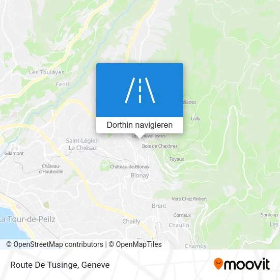 Route De Tusinge Karte