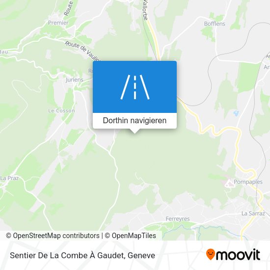 Sentier De La Combe À Gaudet Karte