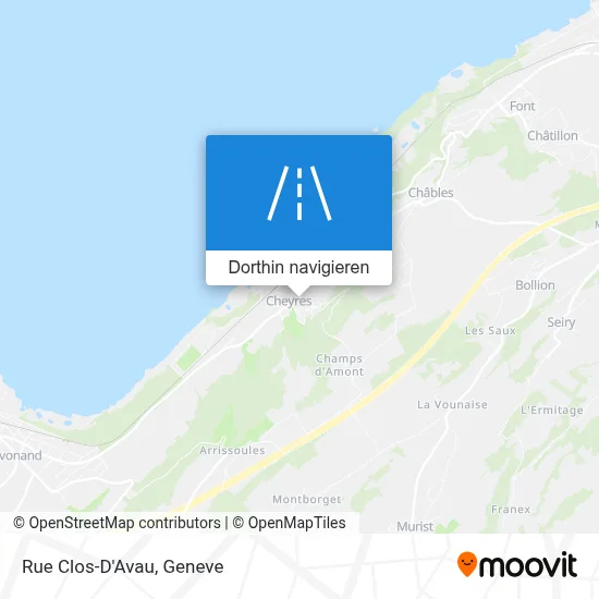 Rue Clos-D'Avau Karte