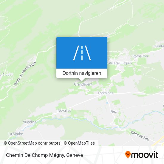 Chemin De Champ Mégny Karte