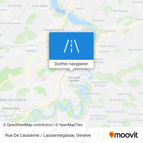 Rue De Lausanne / Lausannegasse Karte