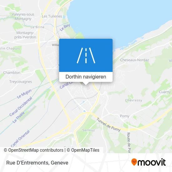 Rue D'Entremonts Karte