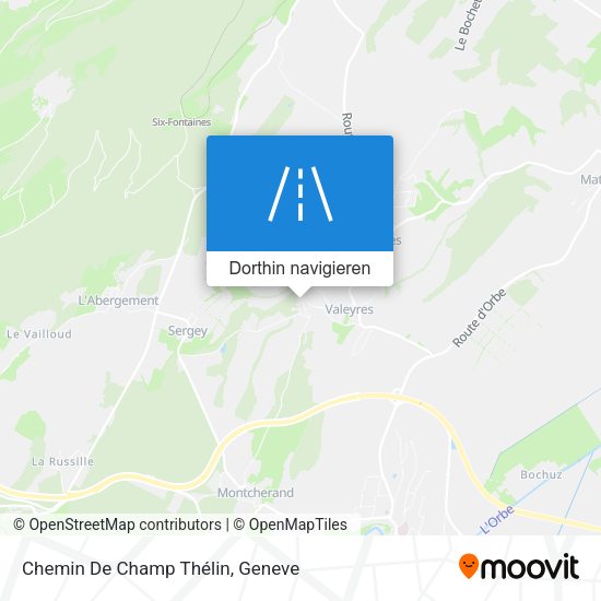 Chemin De Champ Thélin Karte