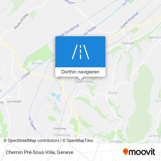 Chemin Pré-Sous-Ville Karte