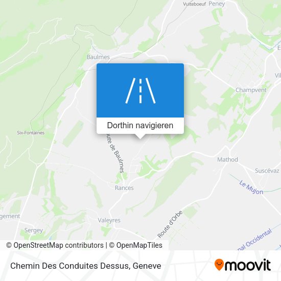 Chemin Des Conduites Dessus Karte