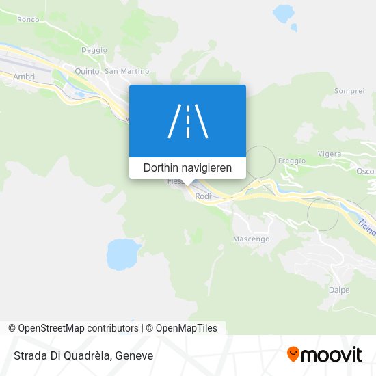 Strada Di Quadrèla Karte