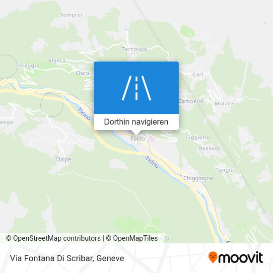 Via Fontana Di Scribar Karte
